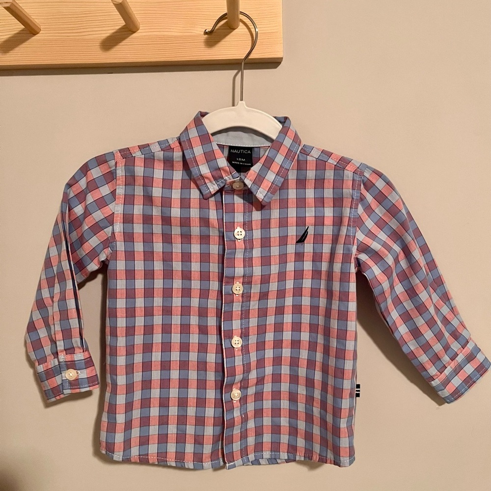 Nautica Baby Boys Button Down Shirt New Without Tags Size 12m